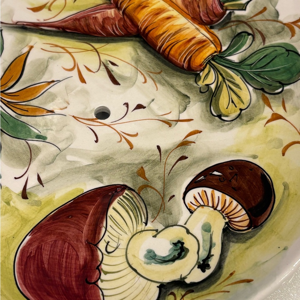 MANCIOLI Italian Hand Painted Ceramic Plate Clock - Picture 3 of 7
